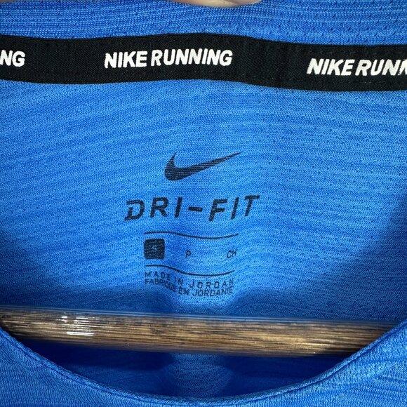 Nike Men’s‎ Small Blue Dri-Fit Running Tee Reflective Athletic Shirt - Picture 2 of 6